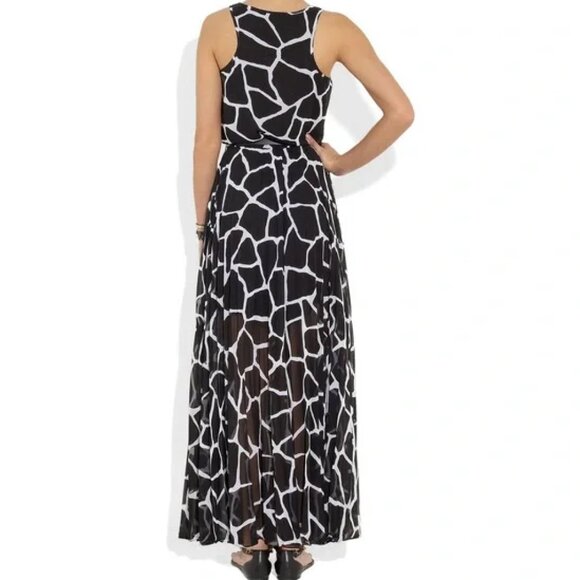 Michael Kors Pleated full A Line Giraffe Print Maxi Dress XS - Picture 2 of 5